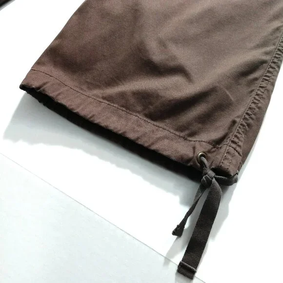 Gloria Vanderbilt Women's Brown Cargo Capri Drawstring Tie Cuff Size 14 - Picture 5 of 9